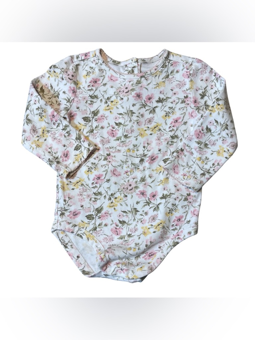 Janie and Jack English Countryside Long-Sleeve Floral Bodysuit 2T